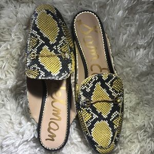 Sam Edelman loot gold snakeskin